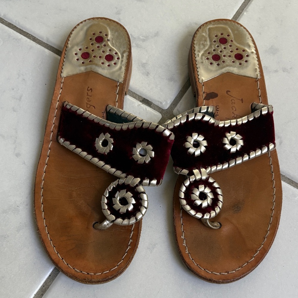 Velvet Maroon Jack Roger’s Women's Sandals